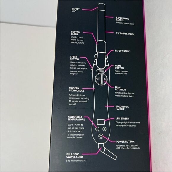 BEACHWAVER‎ S1 Rotating Curling Iron BW1136S1 - Picture 5 of 10